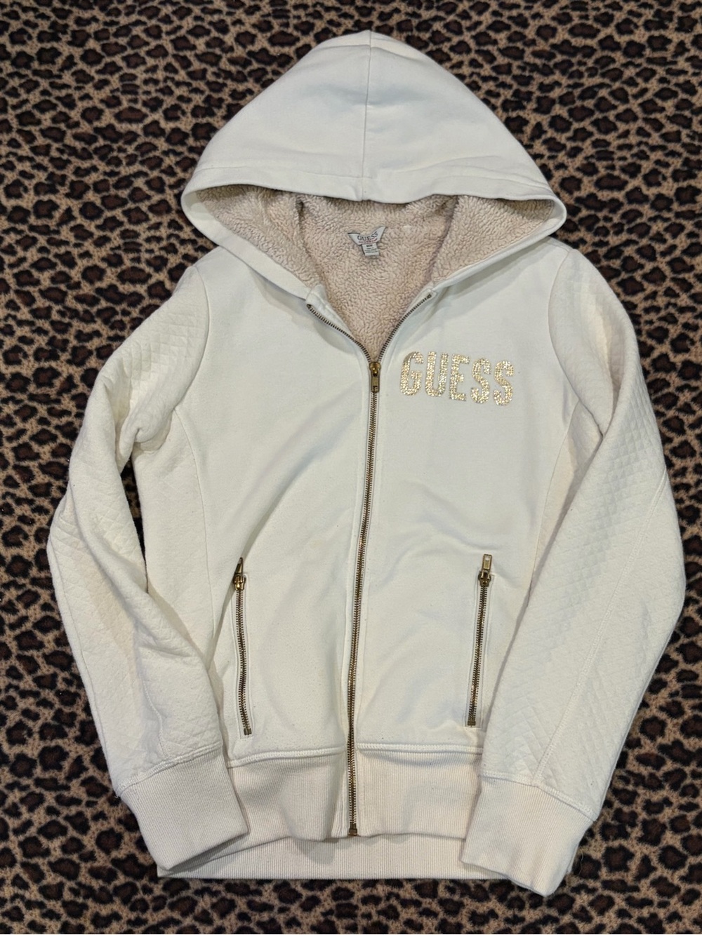 Guess Sherpa lined hoodie